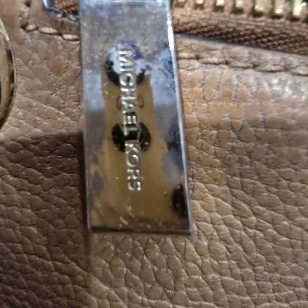 Michael Kors Bond Large Leather Satchel /Clutch in Acorn